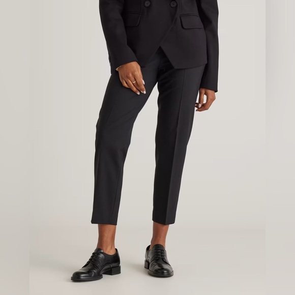 Quince Italian Wool Slim Leg Ankle Pants / Black / 4 - Picture 1 of 16
